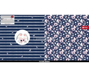 Jersey Panel - Frl. von Julie Little Bird told me blau weiß gestreift